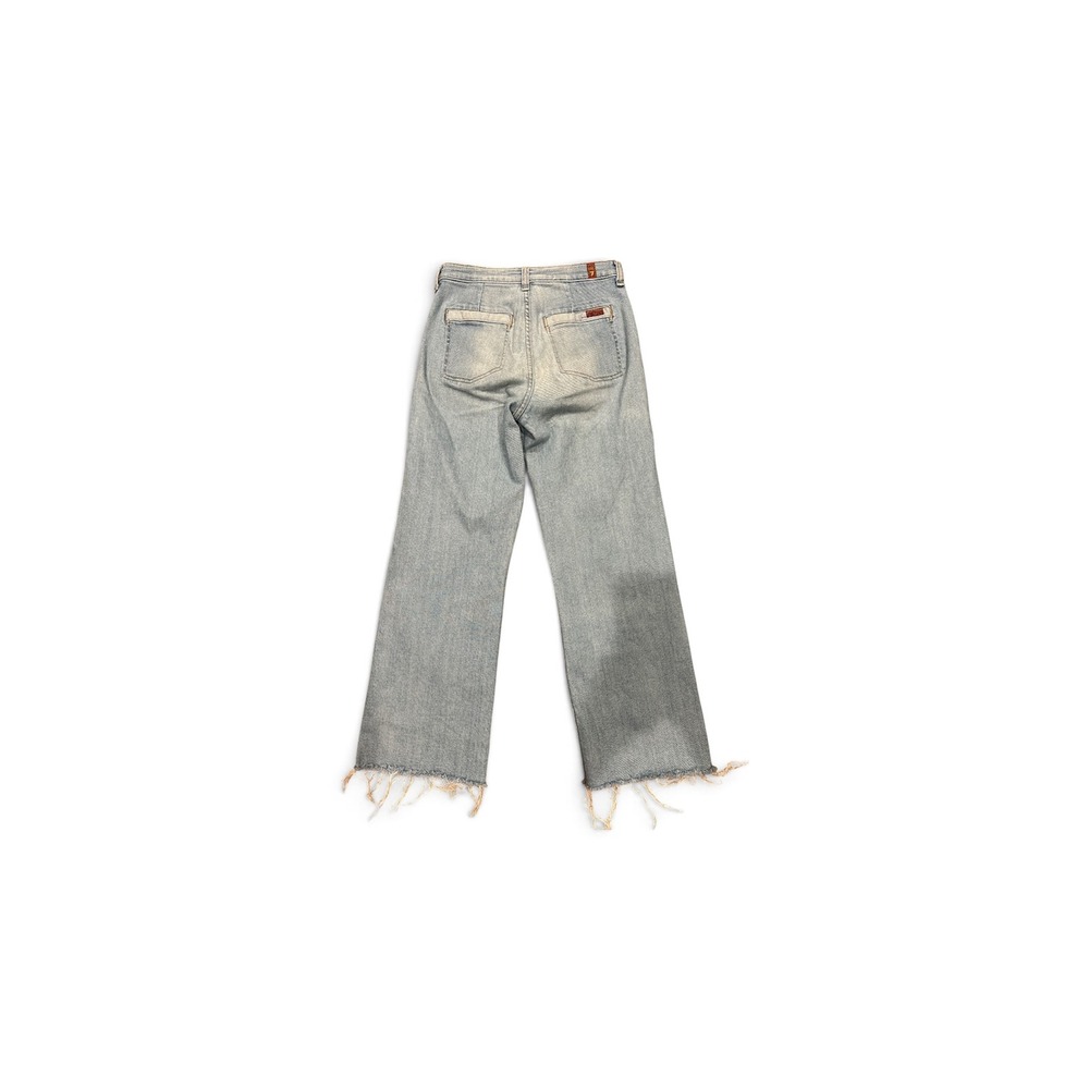 7 For All Mankind Cropped Alexa Jeans w/ Patch Pockets, Women's 27 Roxy Lights - Picture 4 of 11